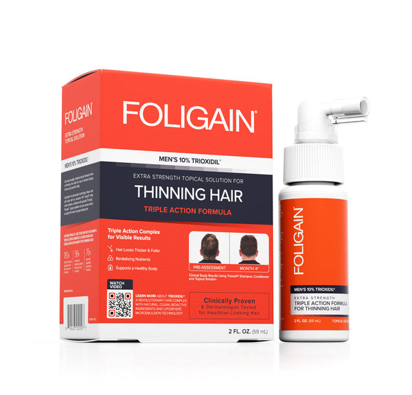 FOLIGAIN Triple Action Complete Formula For Thinning Hair For Men 10% Trioxidil - FOLIGAIN NEW ZEALAND