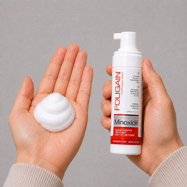 FOLIGAIN® Minoxidil 5% Hair Regrowth Foam For Men 6 Month Supply