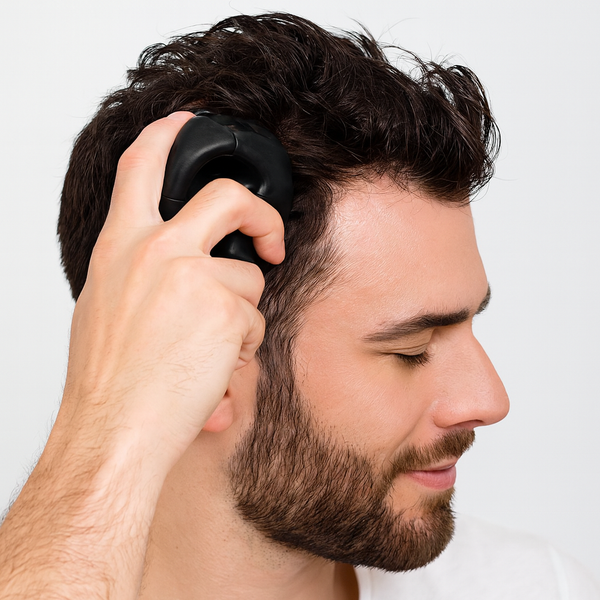 FOLIGAIN Scalp Therapy Exfoliator & Massager in Black - FOLIGAIN NEW ZEALAND