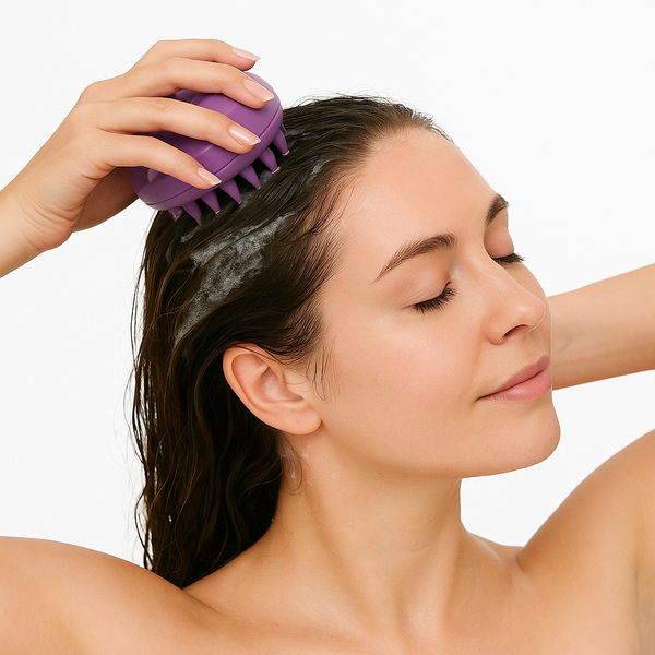 FOLIGAIN Scalp Therapy Exfoliator & Massager in Purple - FOLIGAIN NEW ZEALAND