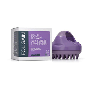 FOLIGAIN Scalp Therapy Exfoliator & Massager in Purple - FOLIGAIN NEW ZEALAND