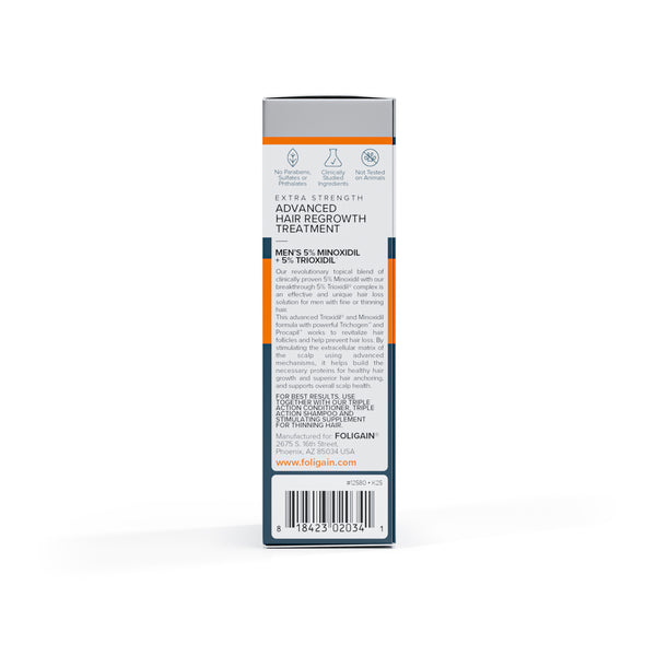 FOLIGAIN Advanced Hair Regrowth For Men Minoxidil 5% + Trioxidil 5% - FOLIGAIN NEW ZEALAND
