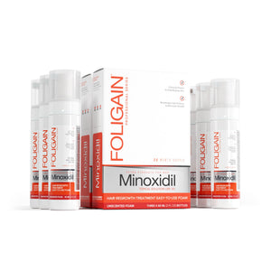 FOLIGAIN Minoxidil 5% Hair Regrowth Foam For Men 6 Month Supply - FOLIGAIN NEW ZEALAND