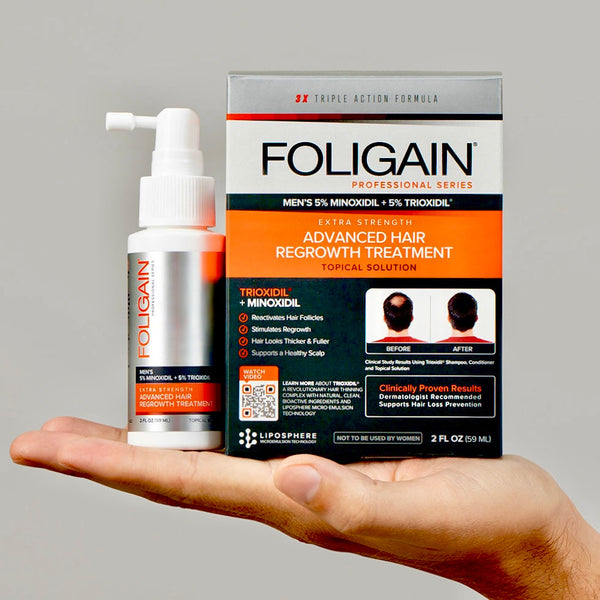 FOLIGAIN Advanced Hair Regrowth For Men Minoxidil 5% + Trioxidil 5% - FOLIGAIN NEW ZEALAND