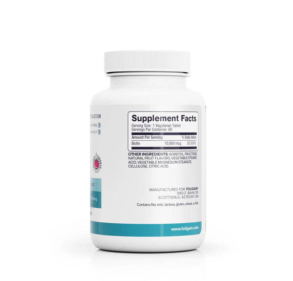 FOLIGAIN Biotin Supplement For Healthier-Looking Hair (Fast Dissolve) - FOLIGAIN NEW ZEALAND