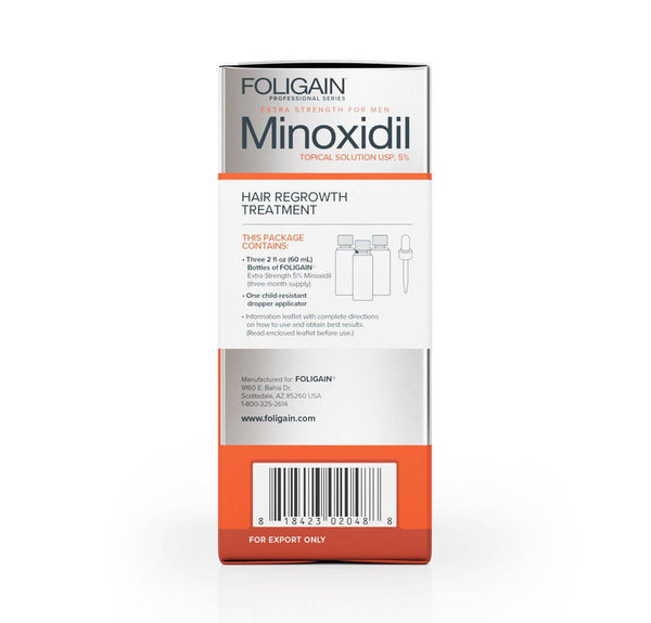 FOLIGAIN Minoxidil 5% Hair Regrowth Treatment For Men 12 Month Supply - FOLIGAIN NEW ZEALAND