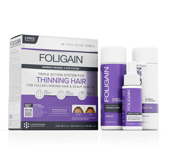FOLIGAIN Triple Action Hair Care System For Women 3 Piece Trial Set - FOLIGAIN NEW ZEALAND