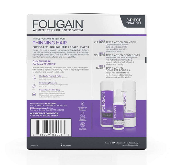 FOLIGAIN Triple Action Hair Care System For Women 3 Piece Trial Set - FOLIGAIN NEW ZEALAND