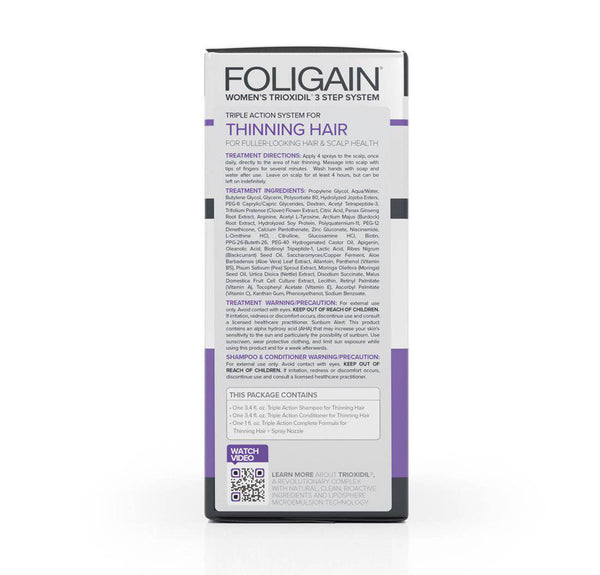 FOLIGAIN Triple Action Hair Care System For Women 3 Piece Trial Set - FOLIGAIN NEW ZEALAND