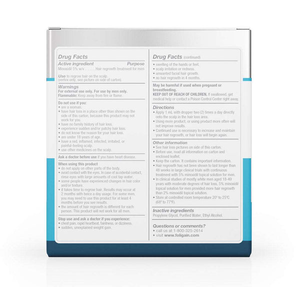 FOLIGAIN Low Alcohol Minoxidil 5% Hair Regrowth Treatment For Men 12 Month Supply